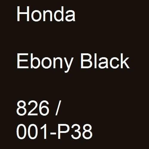 Honda, Ebony Black, 826 / 001-P38.